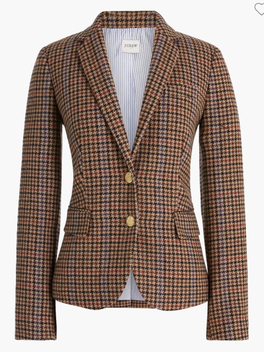 NWT J Crew Wool-blend Schoolboy Blazer in Houndstooth 2P